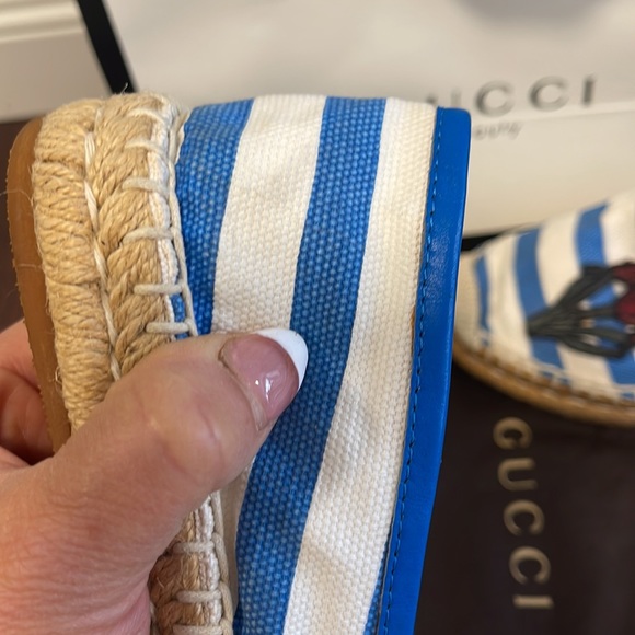 Gucci striped canvas embroidered espadrilles - Picture 14 of 15